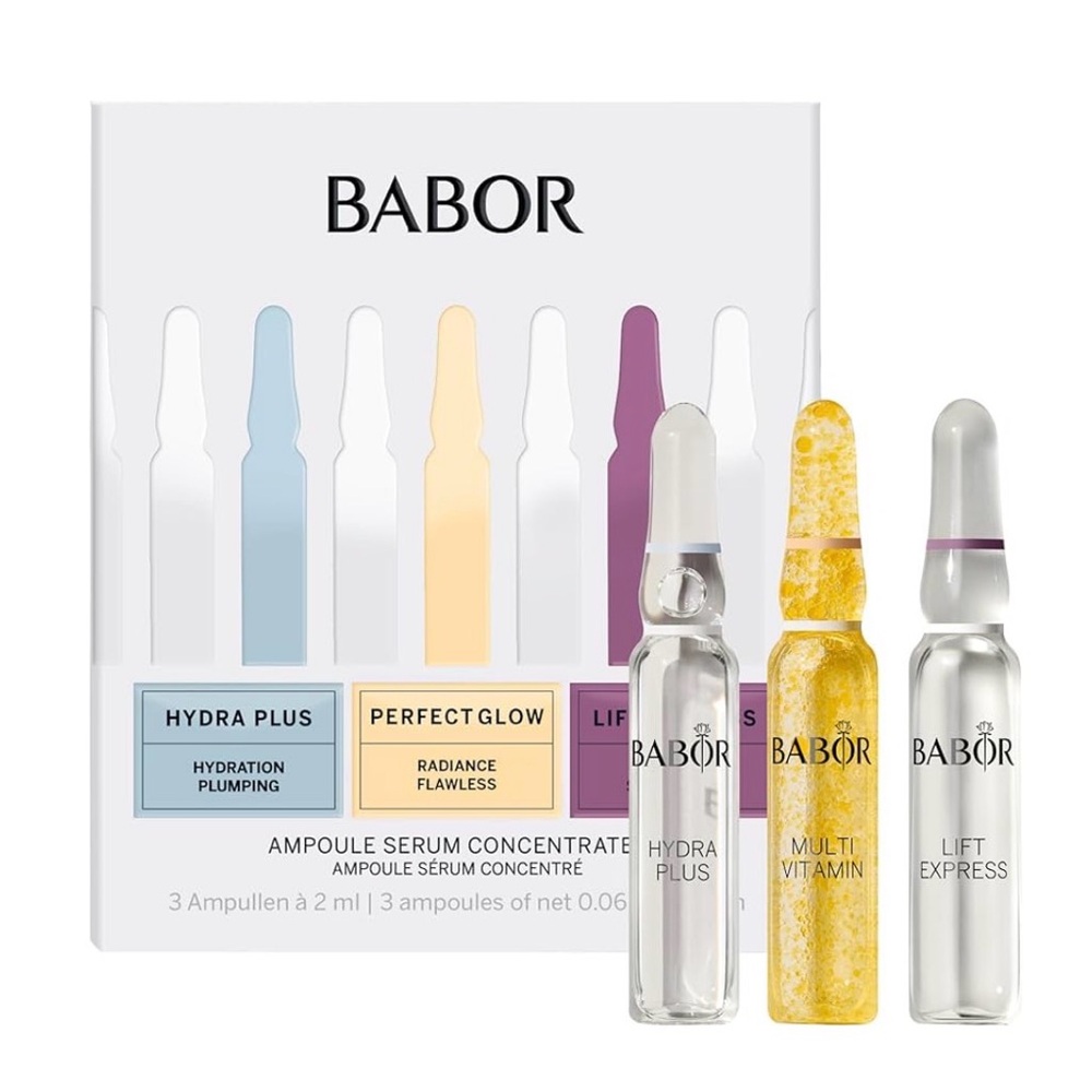 BABOR Travel Size 3 Piece Ampoule Concentrate Set, Sealed.